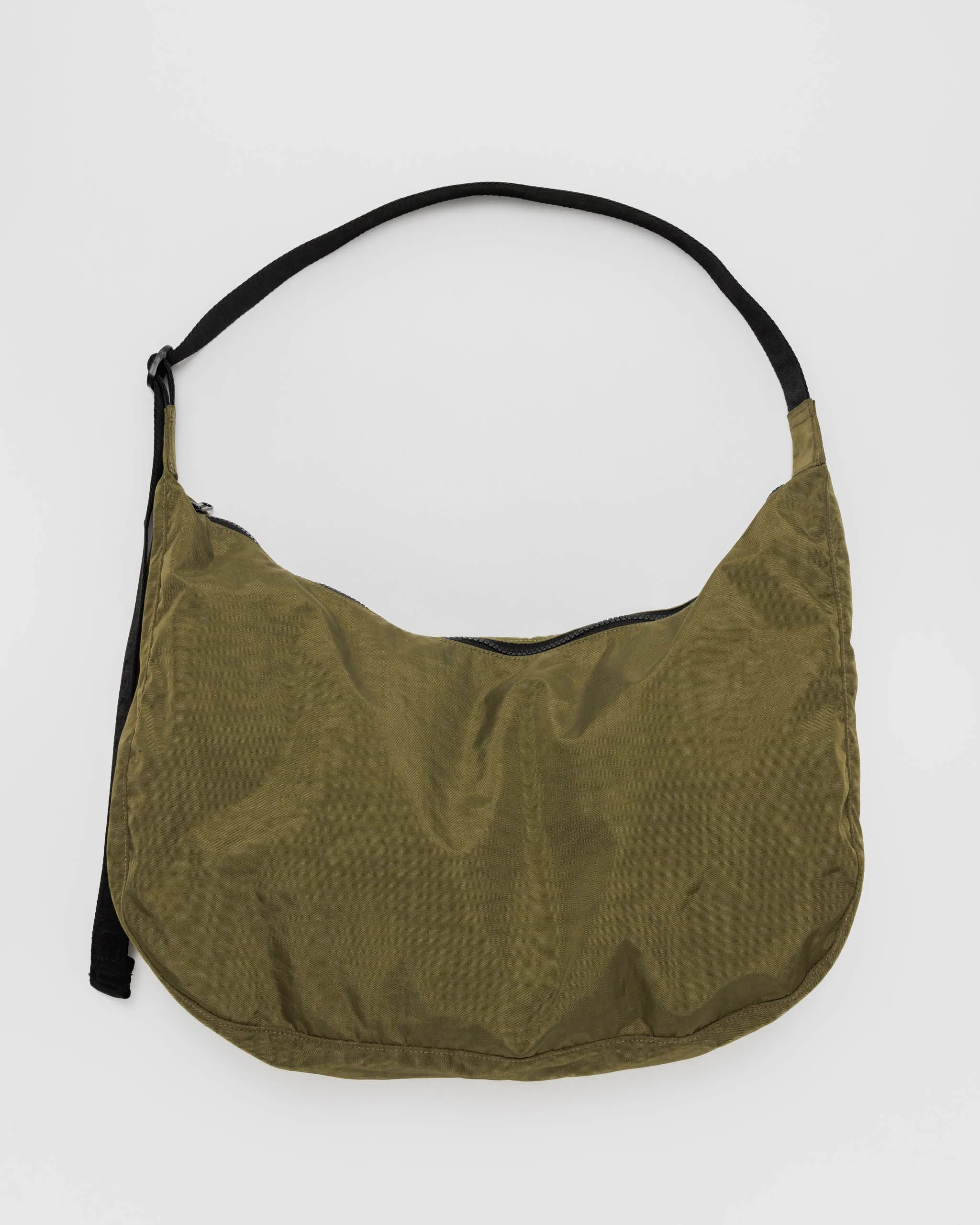 Large Nylon Crescent Bag in Seaweed