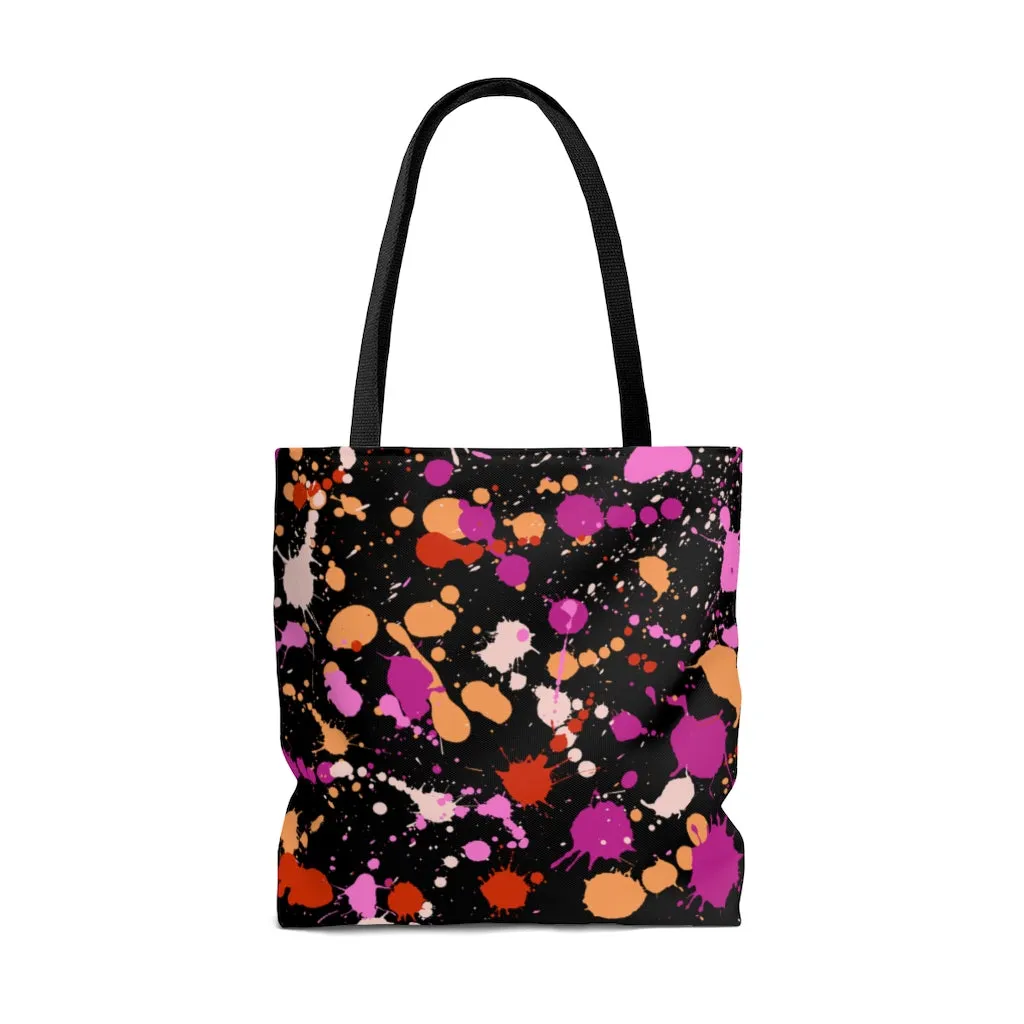 Lesbian Paint Splash Tote Bag