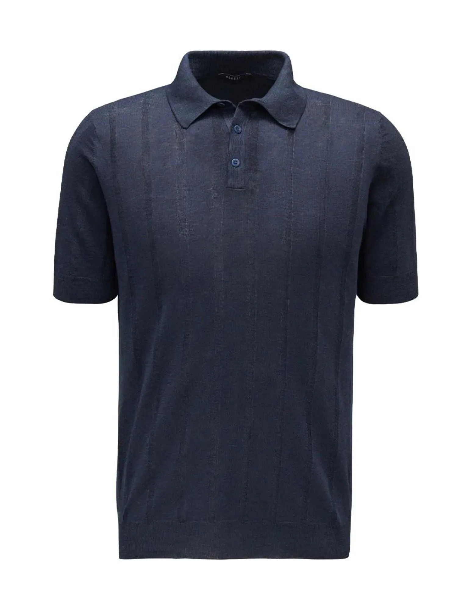 Linen Knit Polo | Navy