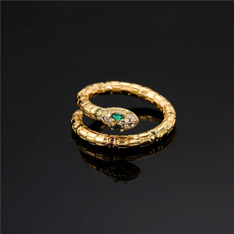 Luxurious Gold Snake Ring