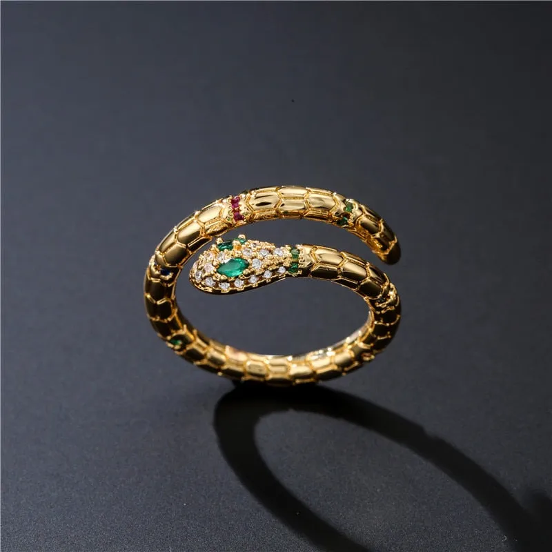 Luxurious Gold Snake Ring