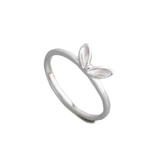 Luxurious Minimalist Pure S925 Silver Bunny Ring