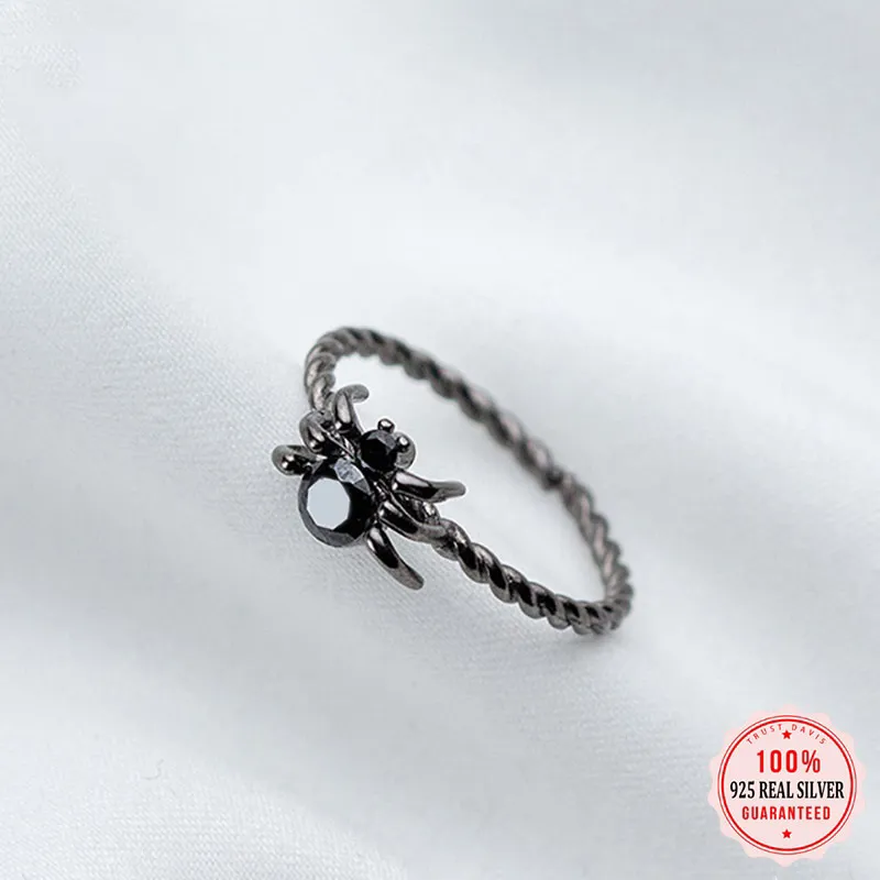 Luxurious Pure S925 Silver Spider Rings