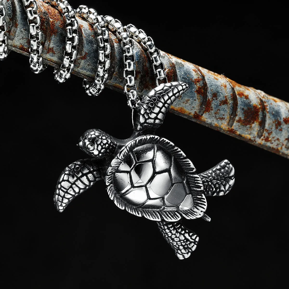 Luxurious Stainless Steel Turtle Necklace