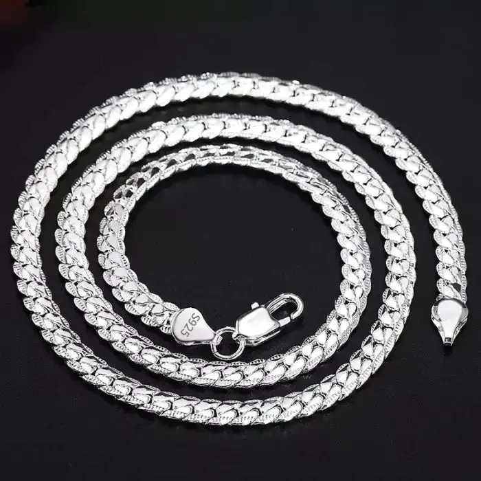 Luxurious Sterling Silver Chain Necklaces for Women and Men