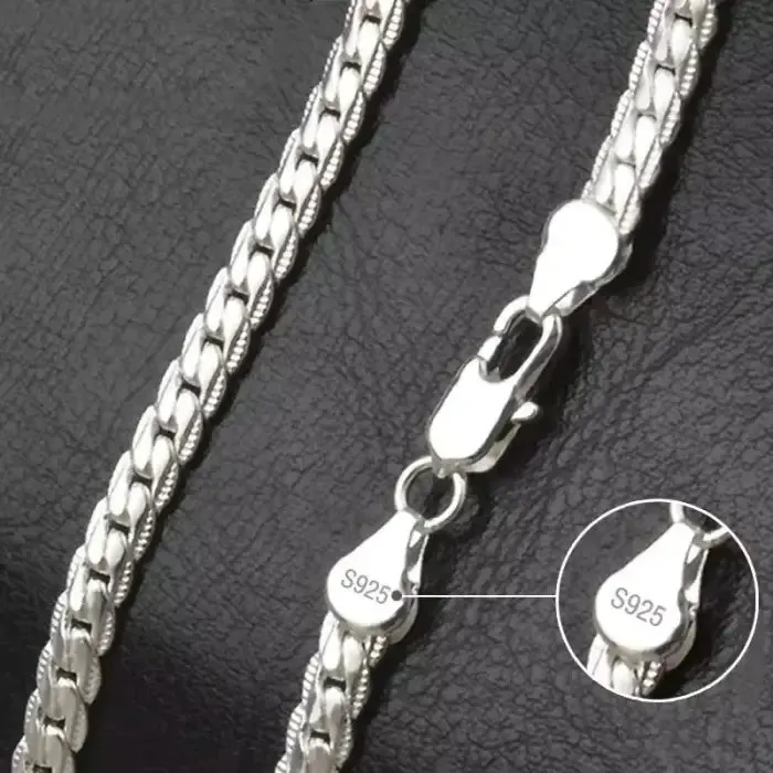 Luxurious Sterling Silver Chain Necklaces for Women and Men