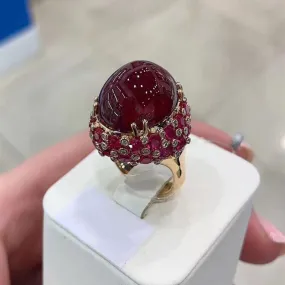 Luxury Exaggerated Lovely Ruby Resizable Ring