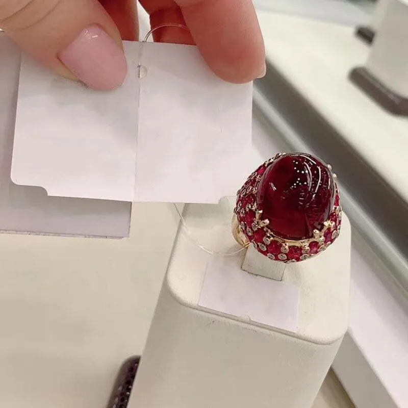 Luxury Exaggerated Lovely Ruby Resizable Ring