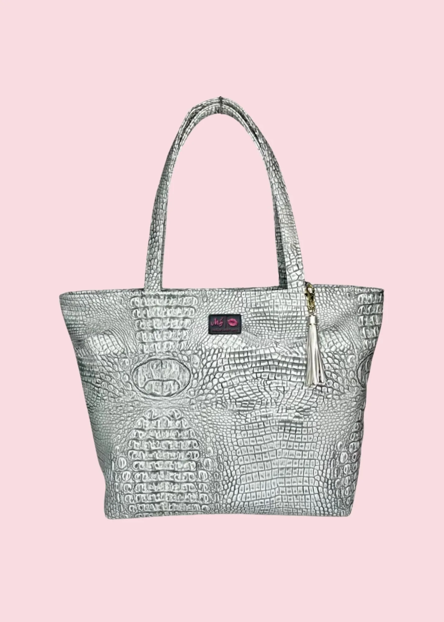 Makeup Junkie Bags - Ice Gator Silver Tote [Pre-Order]