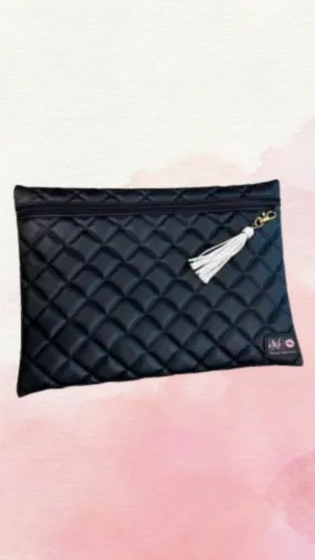 Makeup Junkie Bags - Luxe Onyx Quilted Laptop Case [Pre-Order]