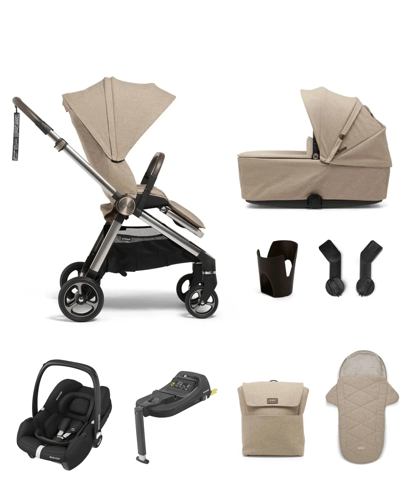 Mamas & Papas Strada Cabriofix i-Size Travel System - Pebble