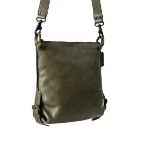 Mrs Raisin Cookie Leather Bag in Moss green