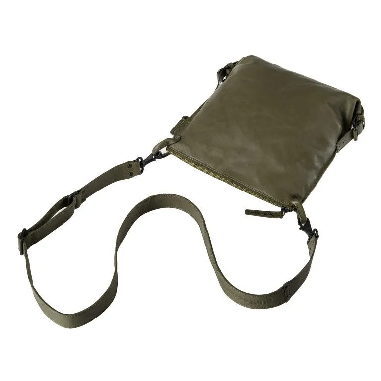 Mrs Raisin Cookie Leather Bag in Moss green