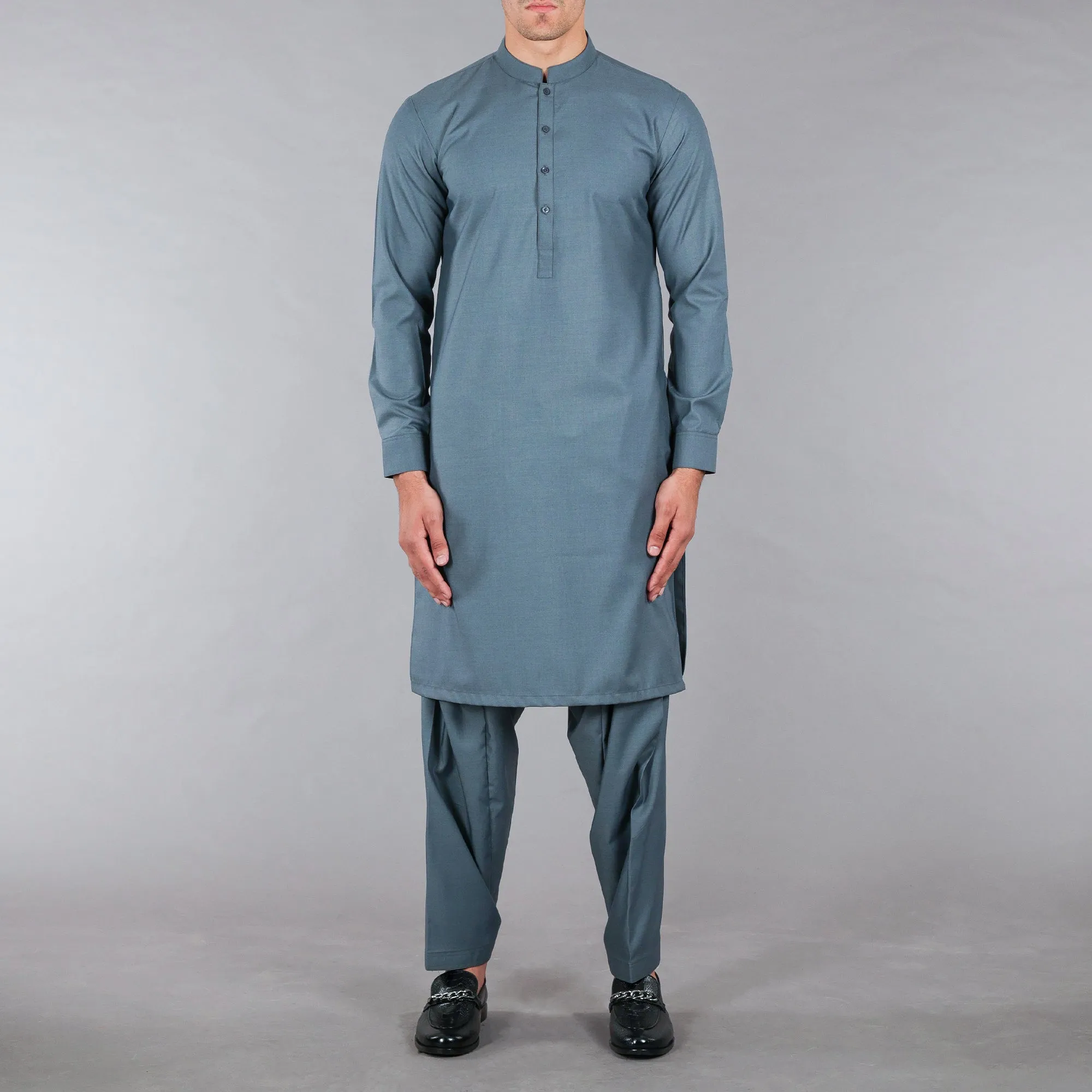 Olive Green Shalwar Qameez