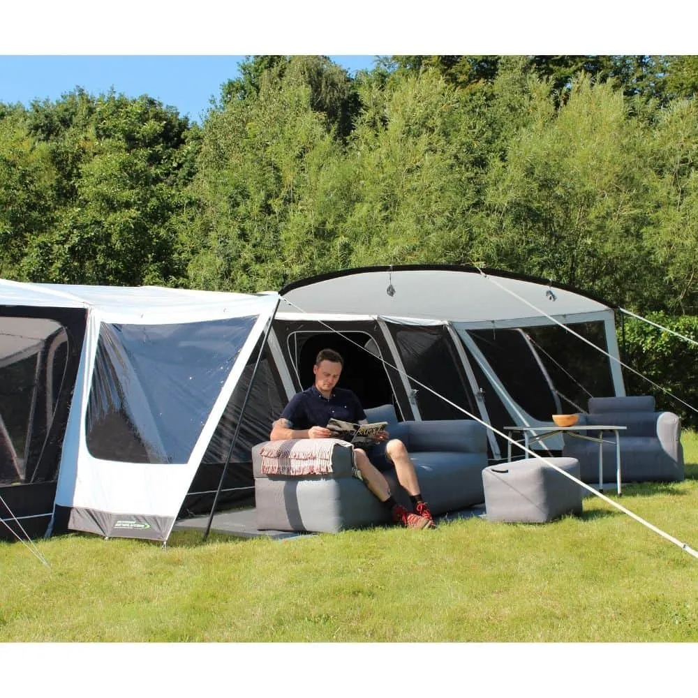 Outdoor Revolution Ozone 8.0 Safari Lodge Six ( 6) Berth Family Air Tent with Two Side Annexes ORFT3020   Free Footprint (2024)