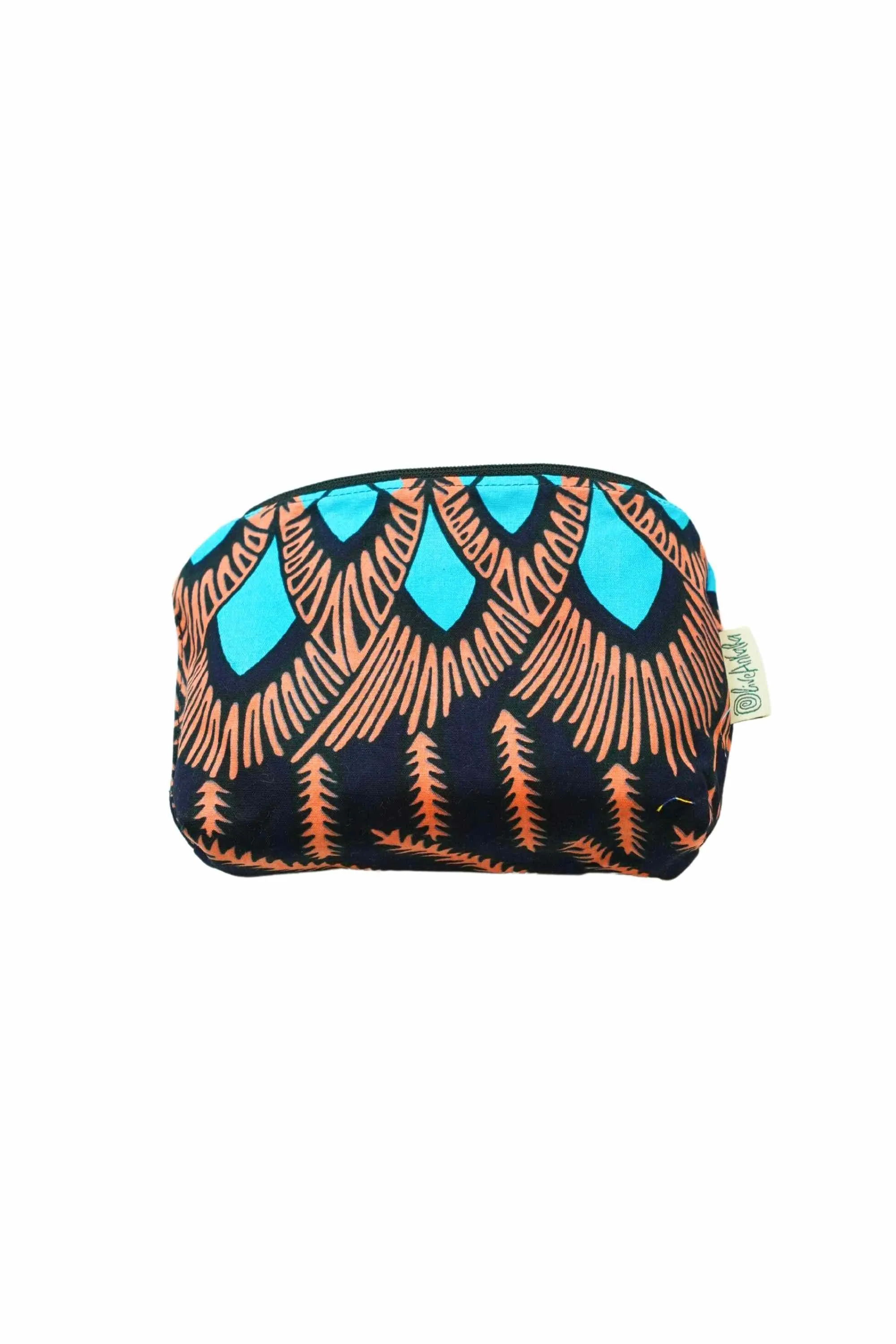 Paki Reversi Pouch Bag -  African Ankara Wax Cotton Print -12