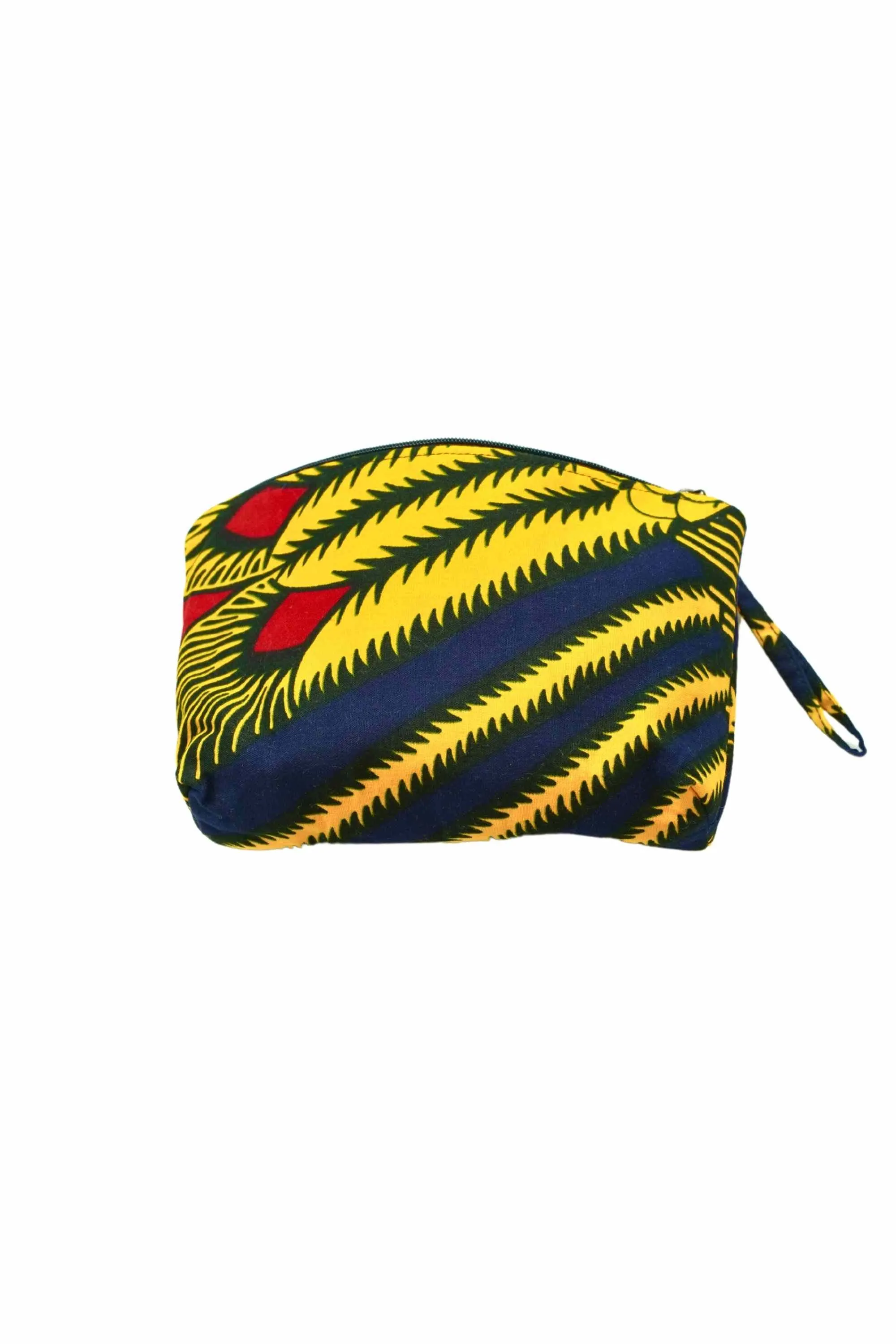 Paki Reversi Pouch Bag -  African Ankara Wax Cotton Print -12