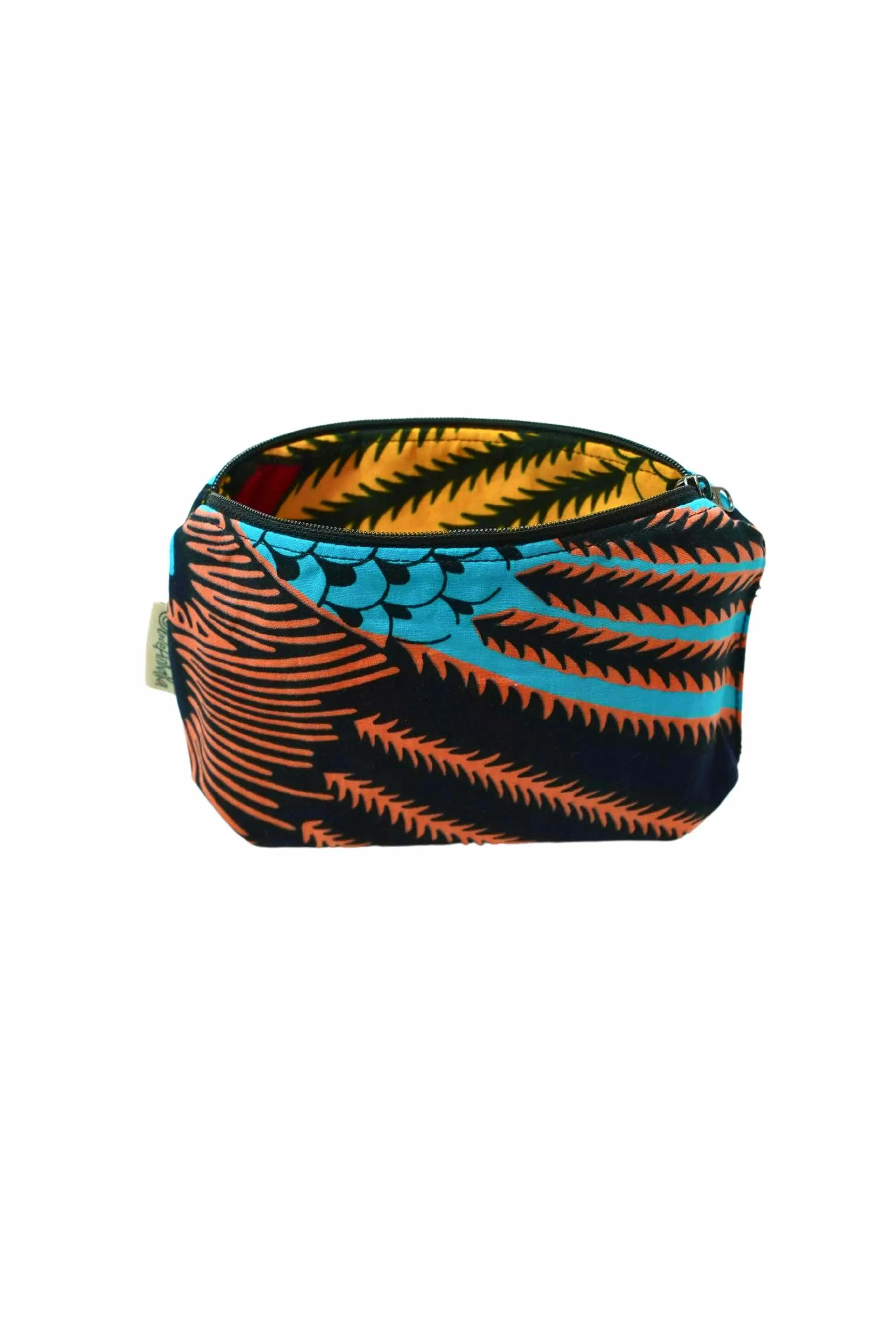 Paki Reversi Pouch Bag -  African Ankara Wax Cotton Print -12