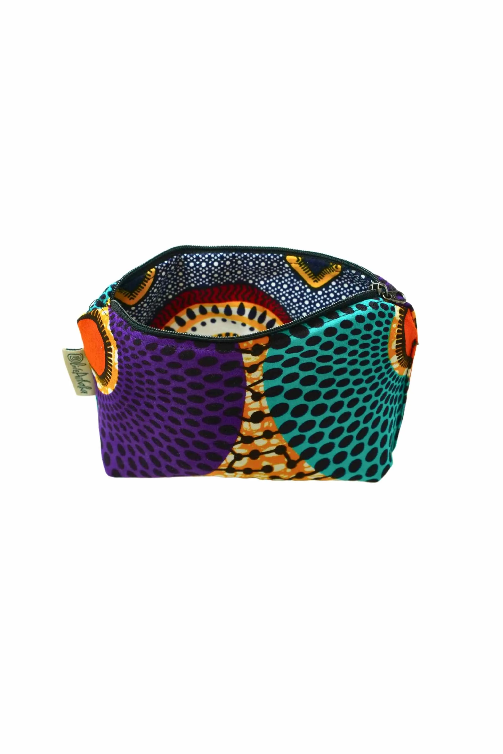 Paki Reversi Pouch Bag -  African Ankara Wax Cotton Print -2