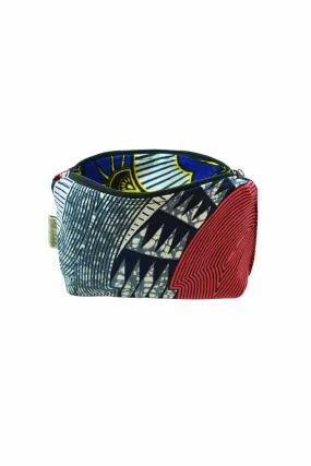 Paki Reversi Pouch Bag -  African Ankara Wax Cotton Print -9