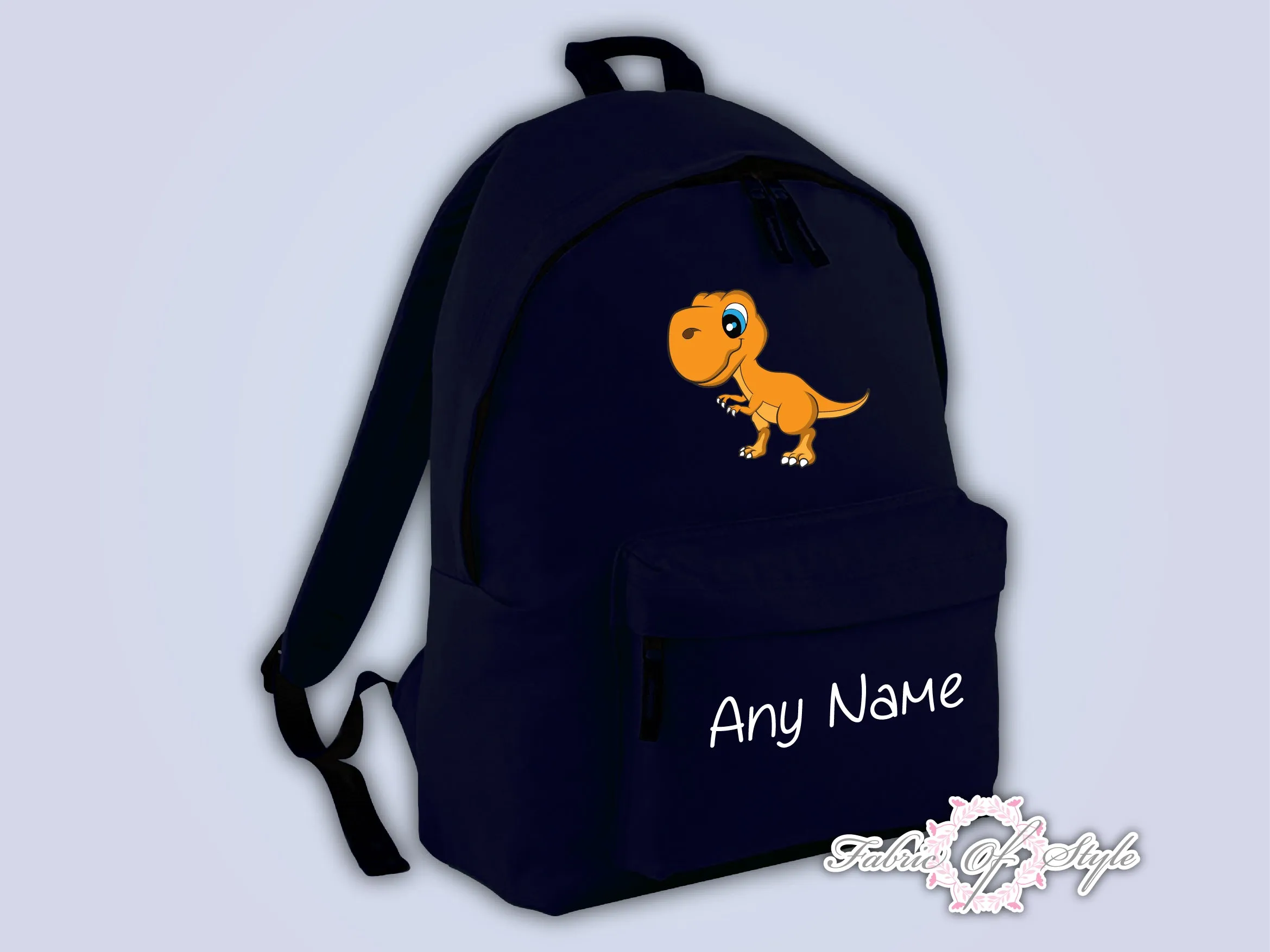 Personalised Kids Backpack - Any Name Dinosaur Girls Boys Back To School Bag