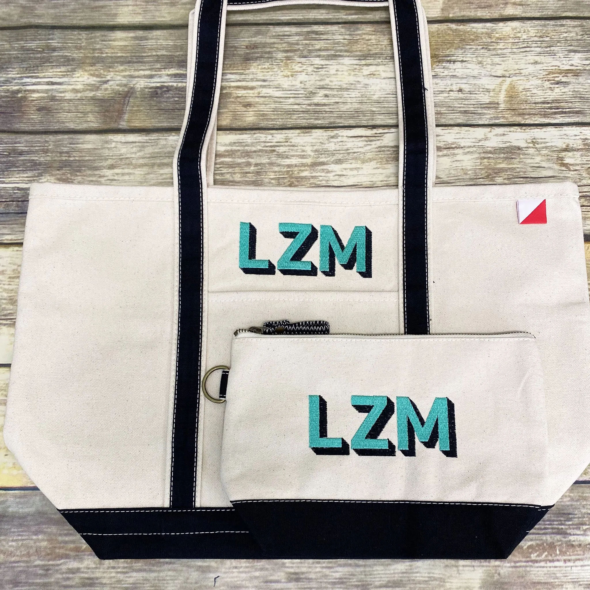 Personalized Shadow Canvas Tote & Accessory Pouch