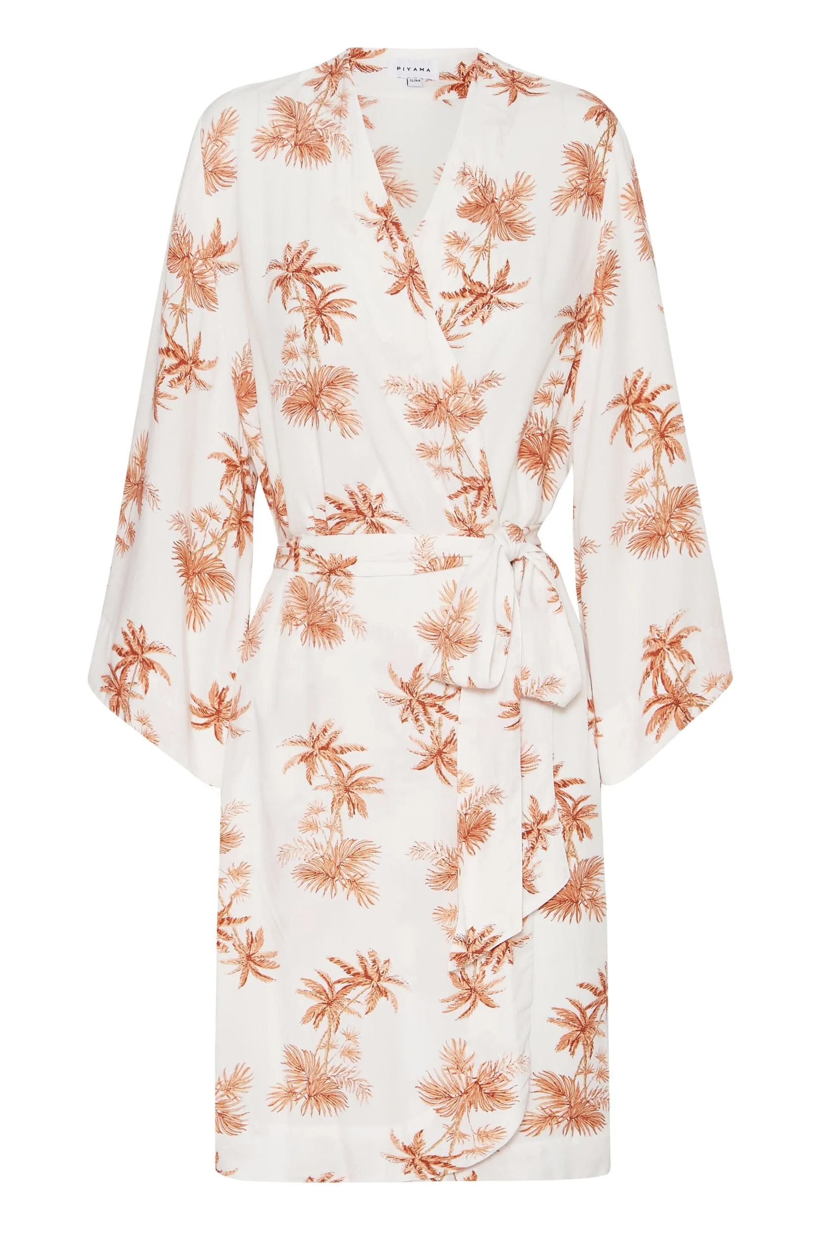 Short Kimono Robe - Vintage Palm - Sunset