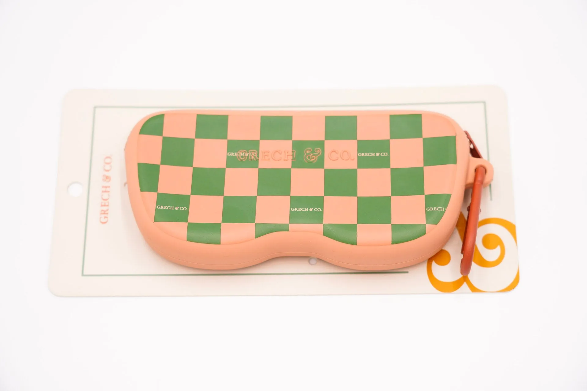 Silicone Sunglasses Case-Sunset and Orchard Checks