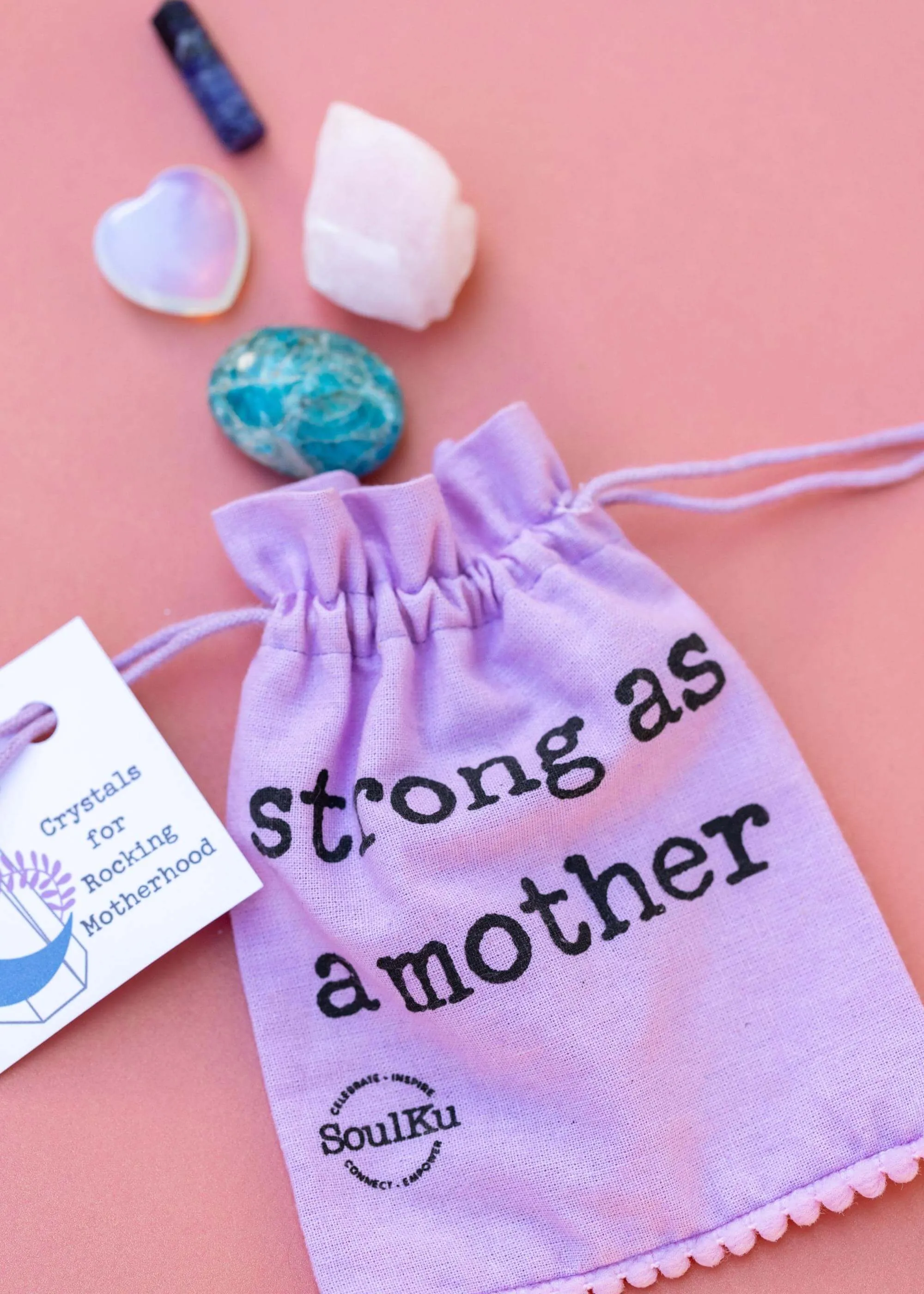 Strong As A Mother Gemstone Pouch