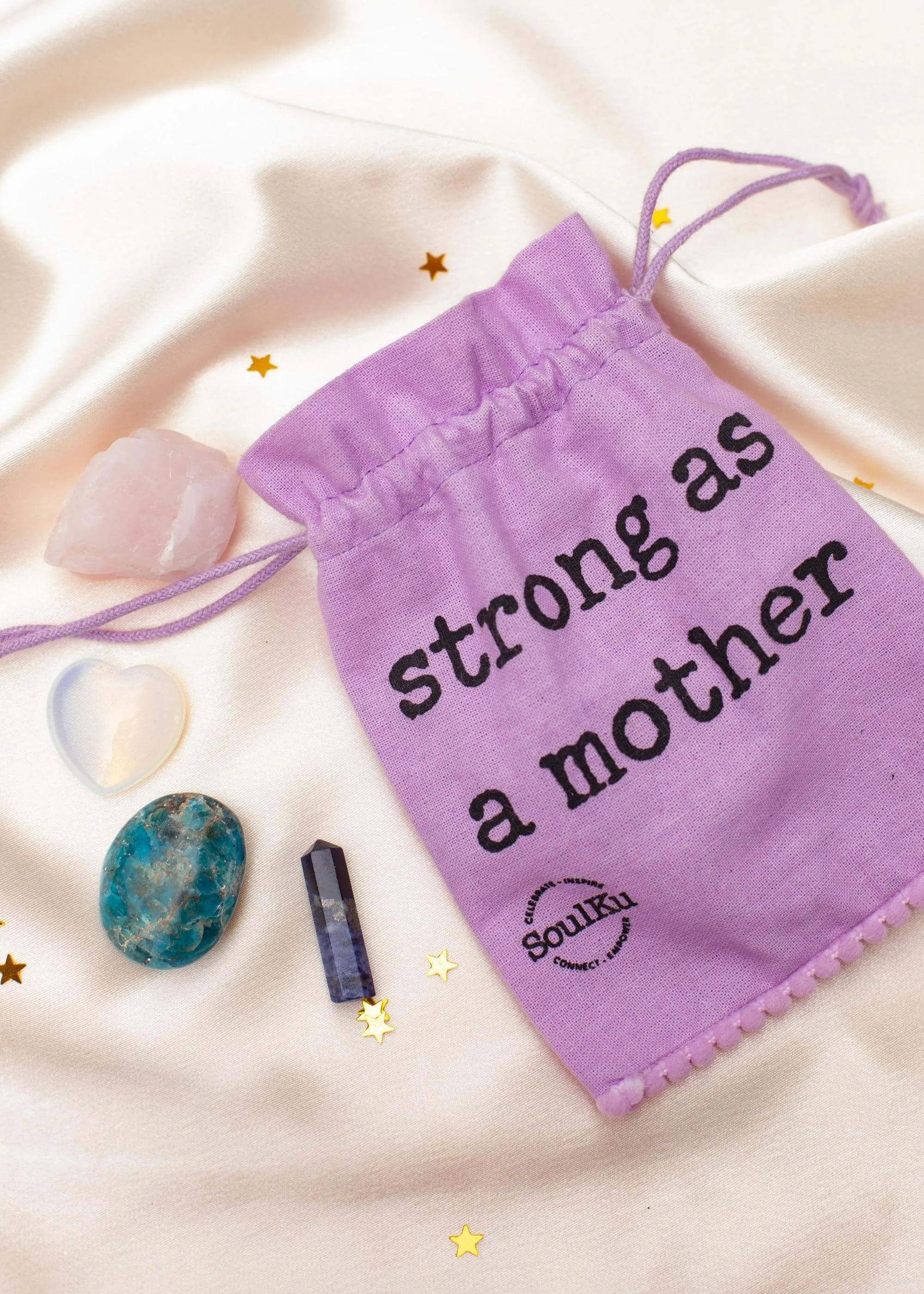 Strong As A Mother Gemstone Pouch