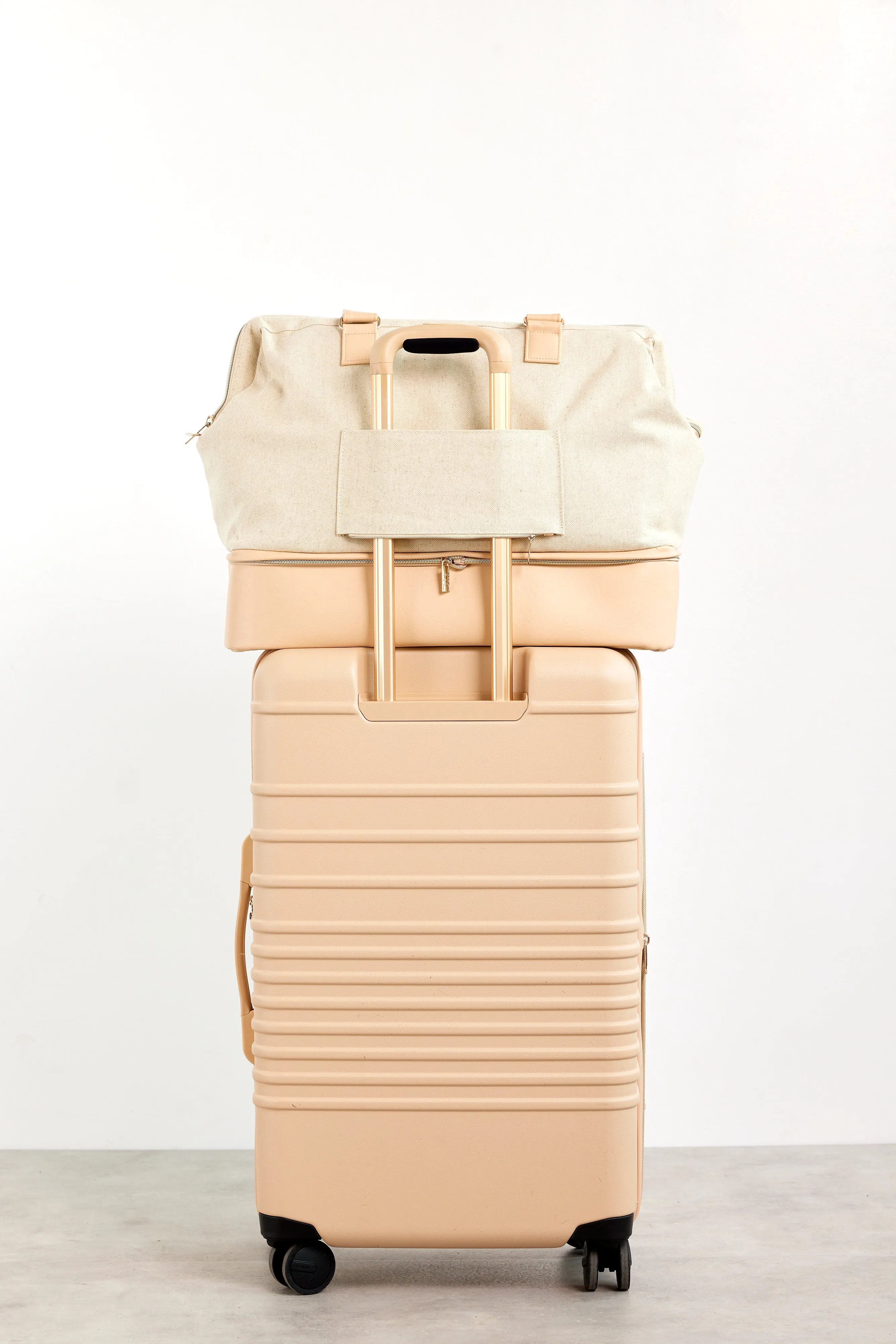 The Convertible Weekender in Beige