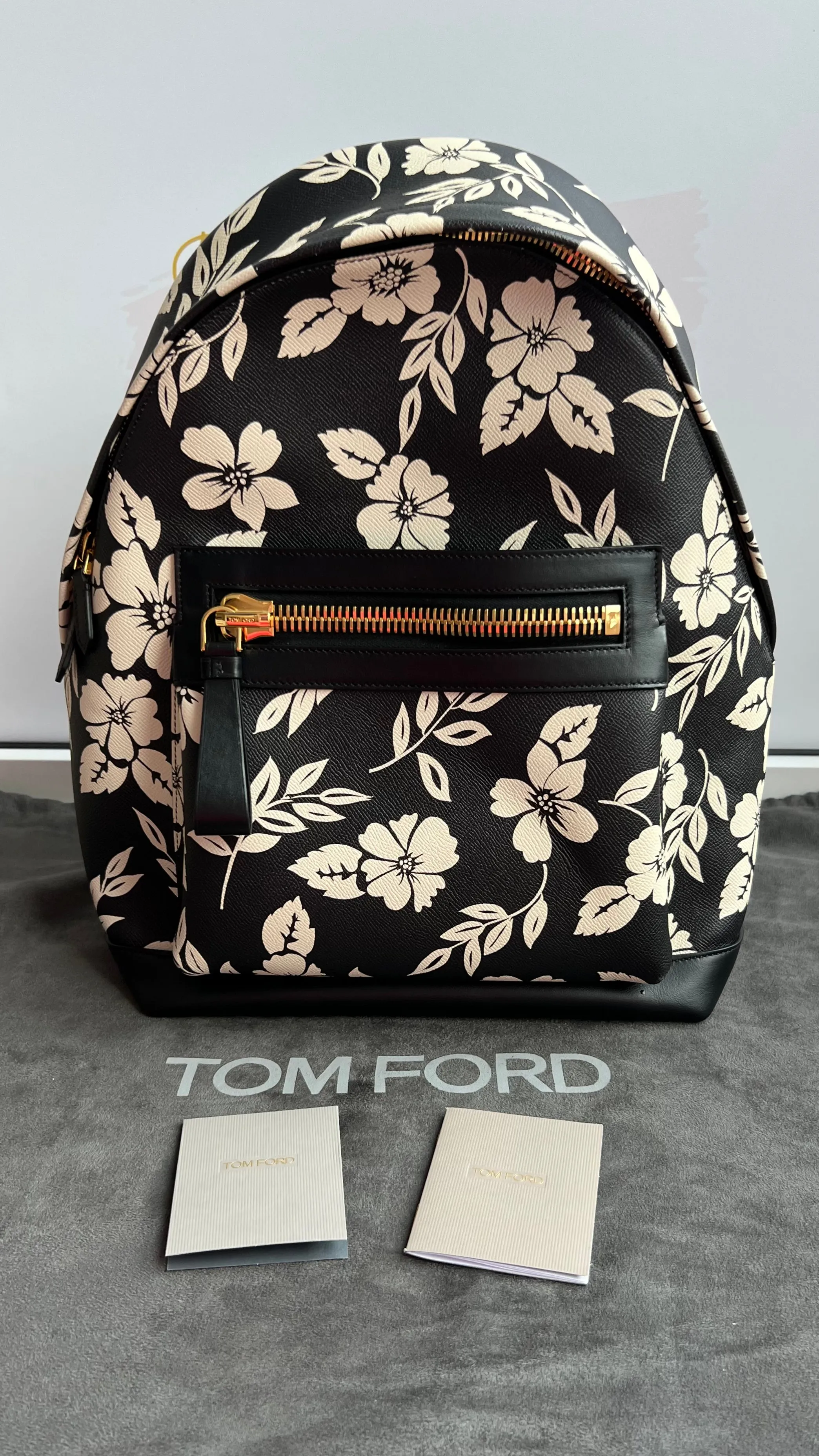 Tom Ford Floral Leather Backpack