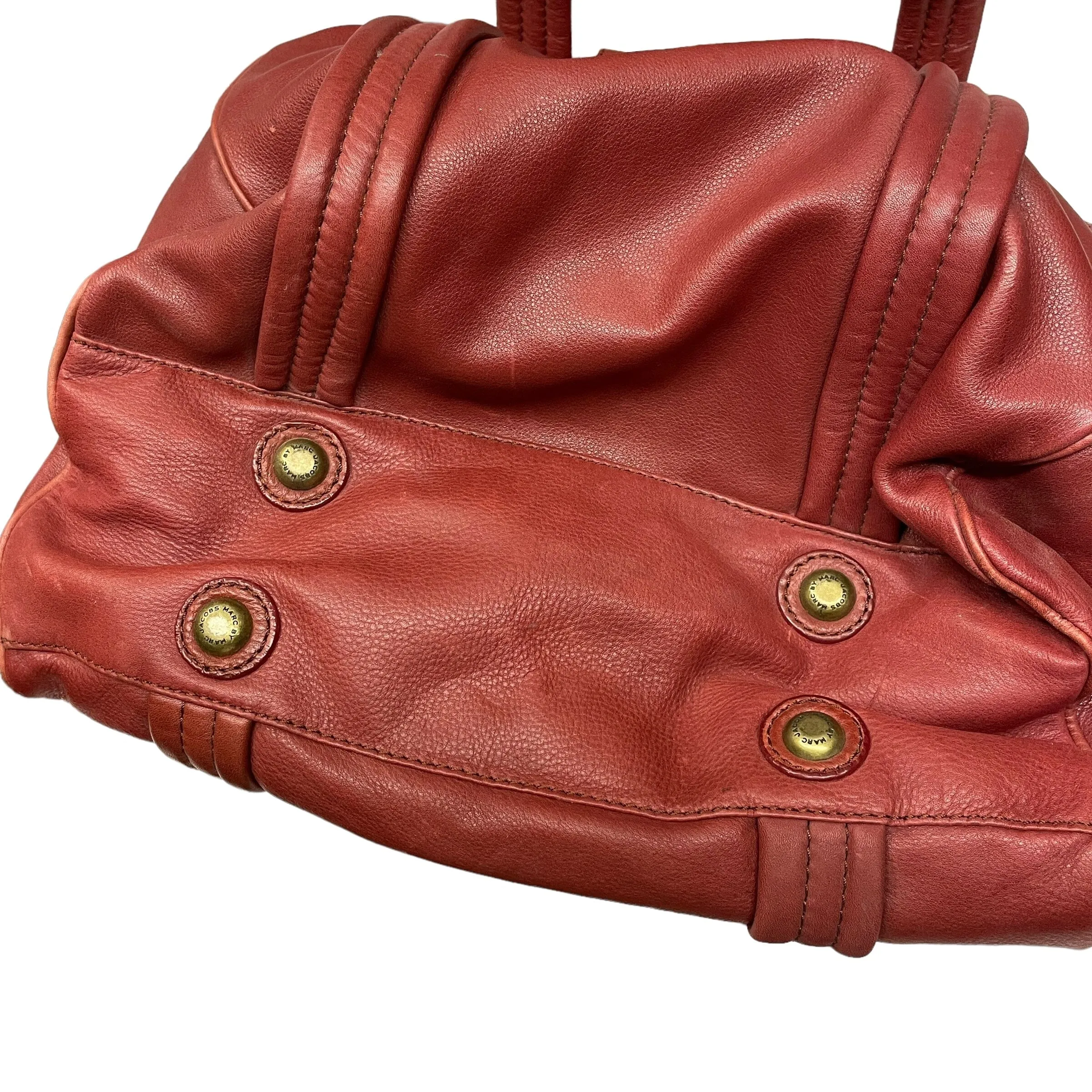 Vintage Deadstock Marc by Marc Jacobs Designer Leather Tote Bag in Burgundy