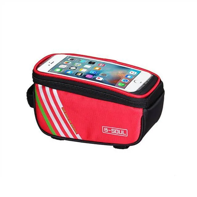 Waterproof Bicycle Bag Nylon Bike Cycling Cell Mobile Phone Bag Case 5.5'' 6'' Bicycle Panniers