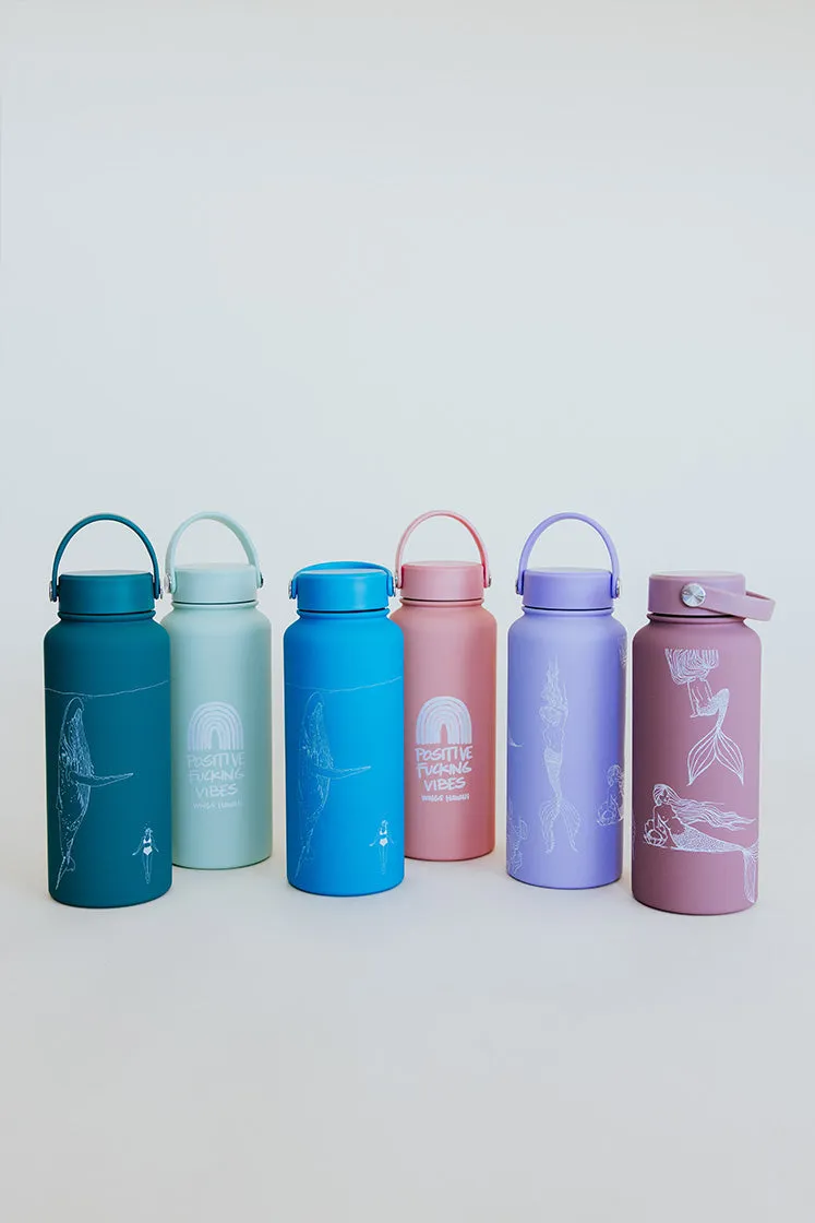 Whale Dance Water Bottle - Sky Blue